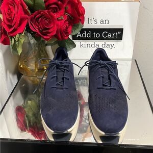 LADIES Blue Suede COLE HAAN 2.0 GRAND SNEAKERS
